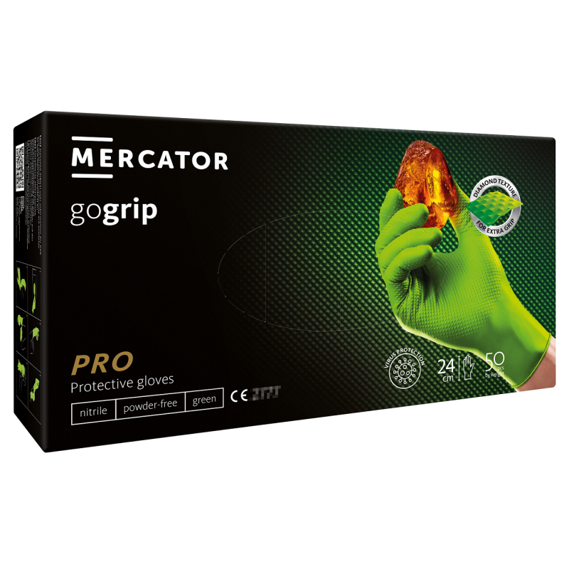 LUVAS GO GRIP VERDE - TAM M (50UN)