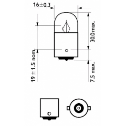 Lâmpada pisca R5W BA15s