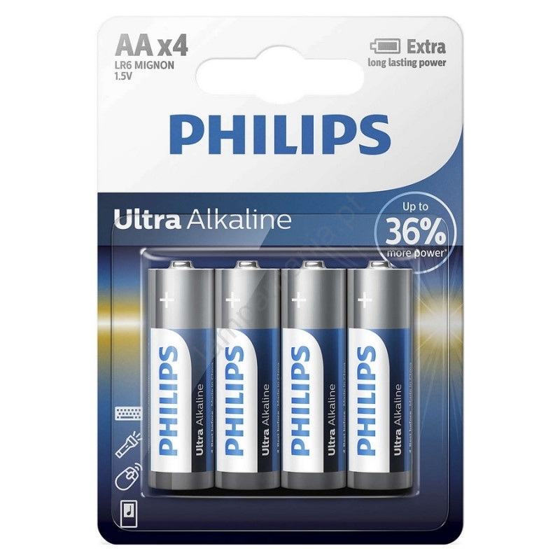 Pilha (4un) LR6/ AA Ultra Alkaline
