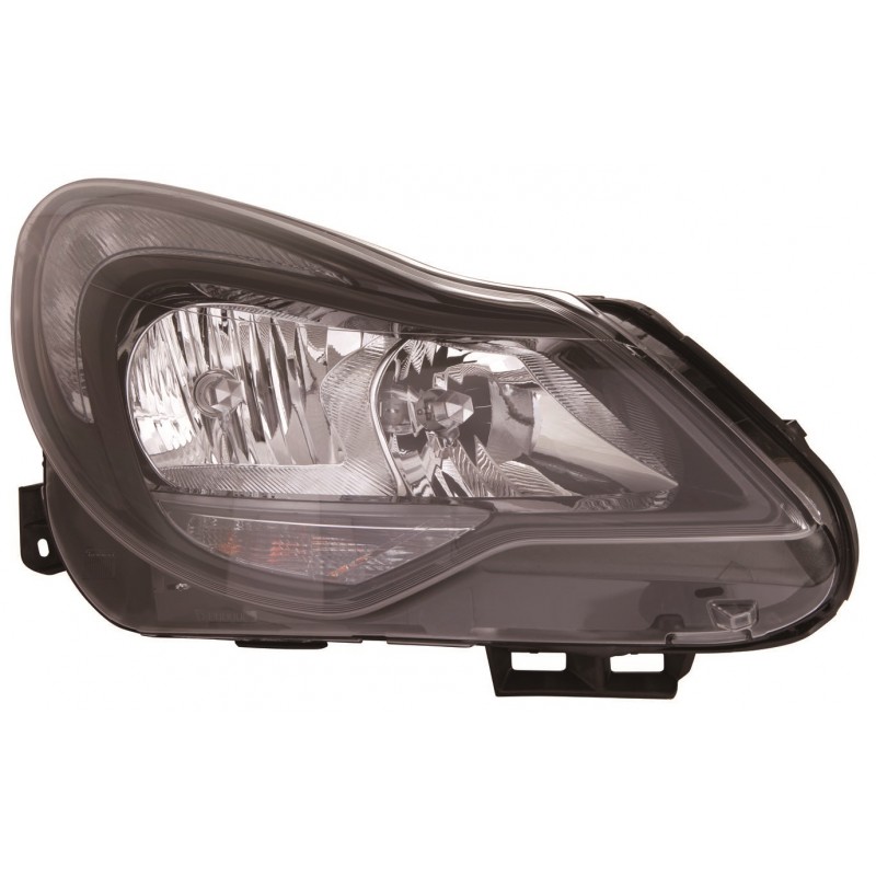 OPEL CORSA 11-* FAROL DIREITO ELÉCTRICO COM MOTOR INTERIOR NEGRO COM LÂMPADA PY24W (H7/H1/W21/5W)