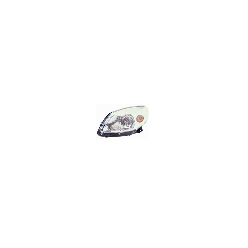 DACIA SANDERO 08-* FAROL ESQUERDO MANUAL/ELÉCTRICO INTERIOR CROMADO