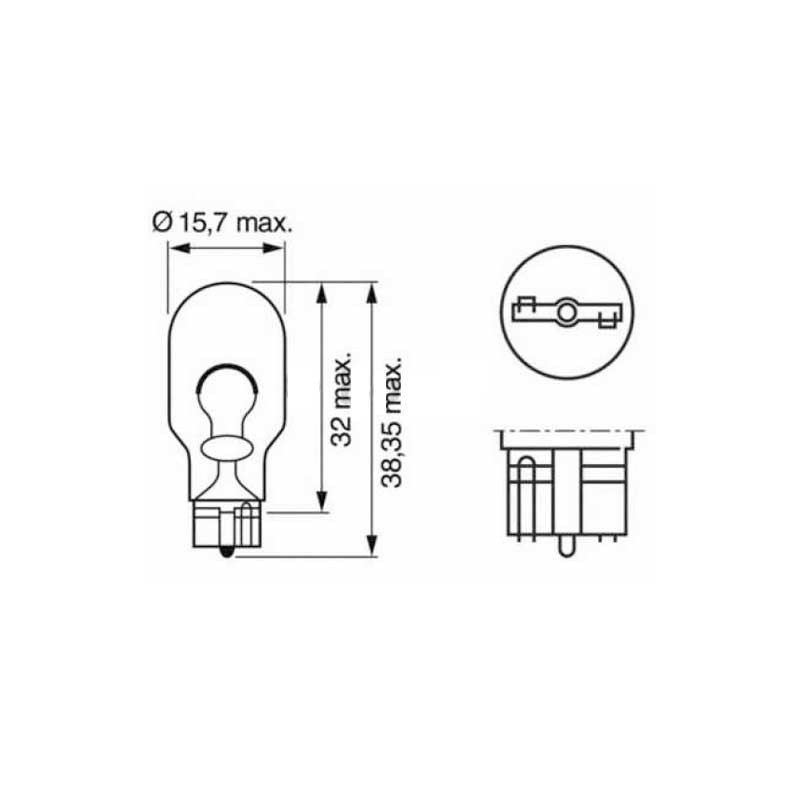 W16W Long Life 12V 16W W2,1x9,5d