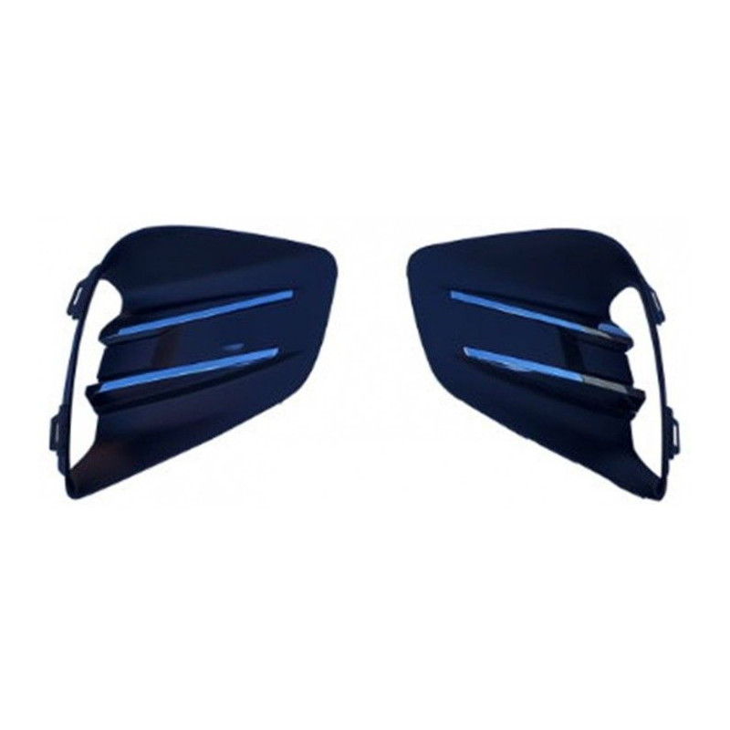 RENAULT CLIO V 2019.06-* KIT GRELHAS DIREITO/ESQUERDO PARA-CHOQUES FRENTE SEM FUROS COM FRISO CROMADOS